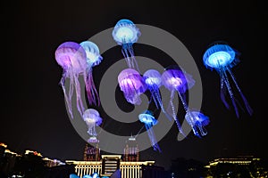 Color jellyfish lighting acaleph  lamp Holiday Plaza